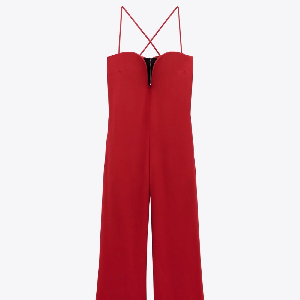 Single pc 🔥Zara limited edition sweetheart neckline jumpsuit you can’t miss - Picture 5 of 7
